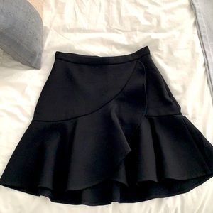 3.1 Phillip Lim Black Tulip Silk Mini Skirt - Size 2